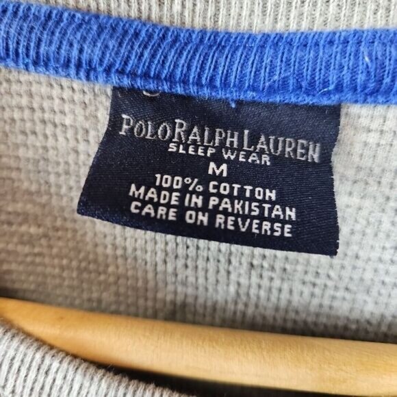 Polo Ralph Lauren Men’s Med Gray Long-Sleeve Sleepwear Shirt - - Picture 3 of 8